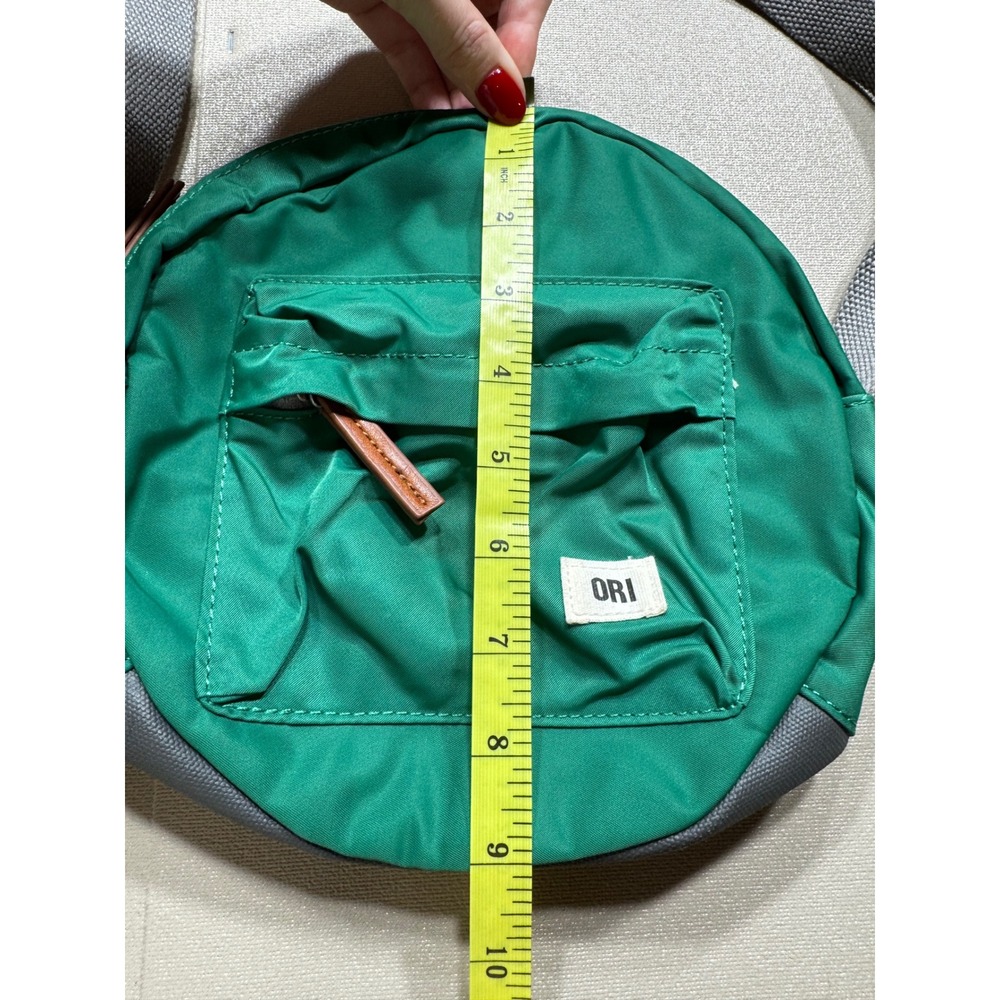 ORI London Bag Company Green Round Nylon Crossbody Bag Circular Quilted Small - Picture 4 of 9